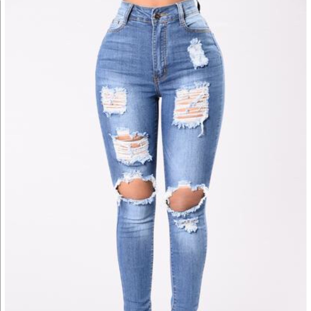 Fashion Nova Say Yes to Distress Jeans